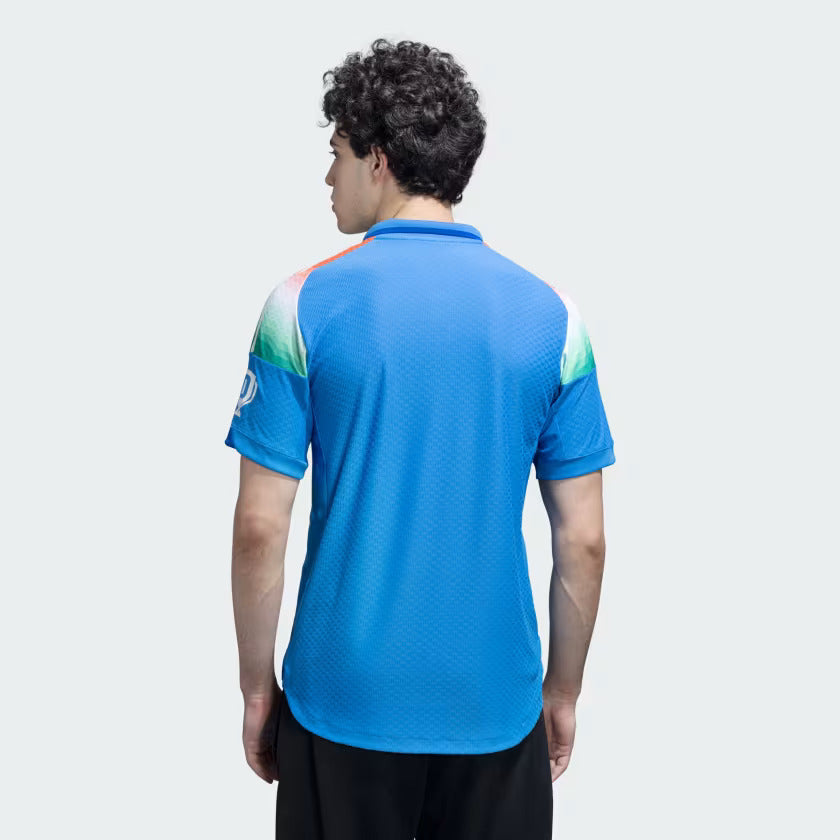 Adidas India Cricket One Day International Player Jersey True Blue