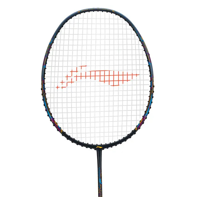 Li-Ning Air Force 79 Charcoal / Grey / Blue Badminton Racket Prestrung by Li-Ning - back view - TopCricketStore
