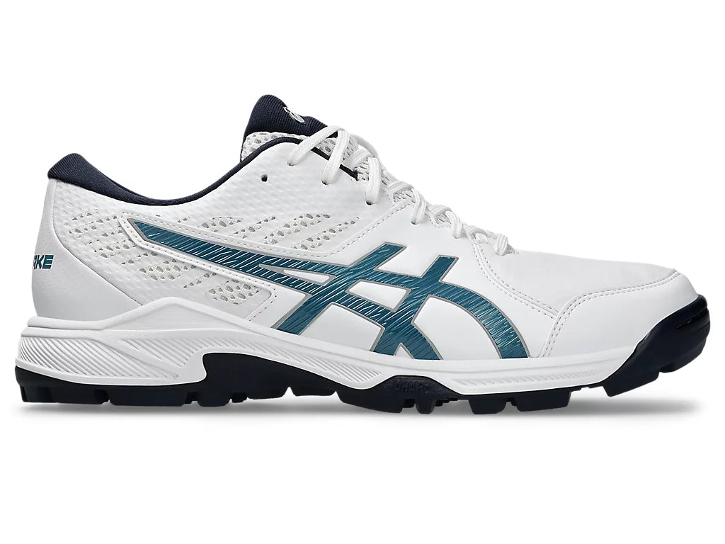 Asics Gel Peake 2 - White/Atlantis Blue Cricket Shoes