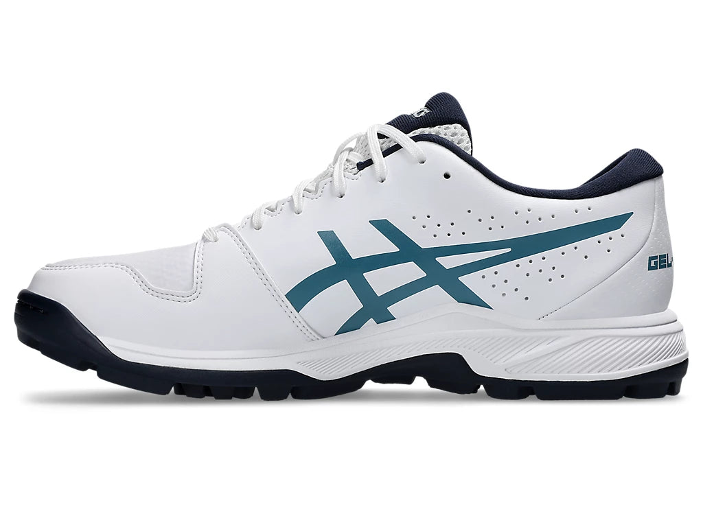 Asics Gel Peake 2 - White/Atlantis Blue Cricket Shoes