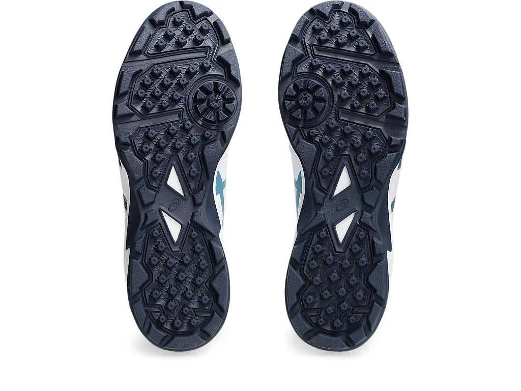 Asics Gel Peake 2 - White/Atlantis Blue Cricket Shoes