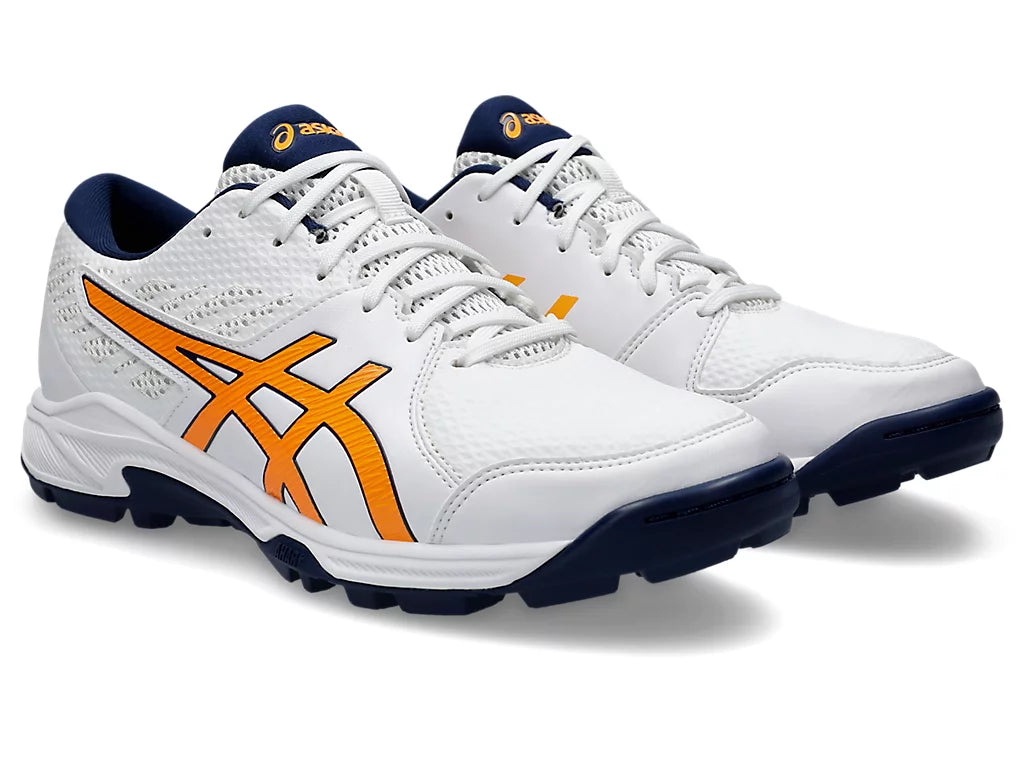 Asics Gel Peake 2 - White/Orange Cricket Shoes-1-Top_Cricket_Store
