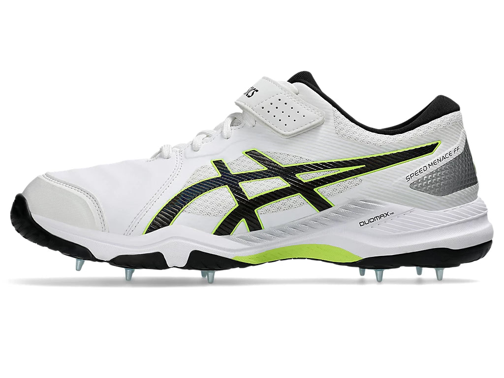 Asics Speed Menace FF White/Black Cricket Metal Spike Shoes-8-Top_Cricket_Store