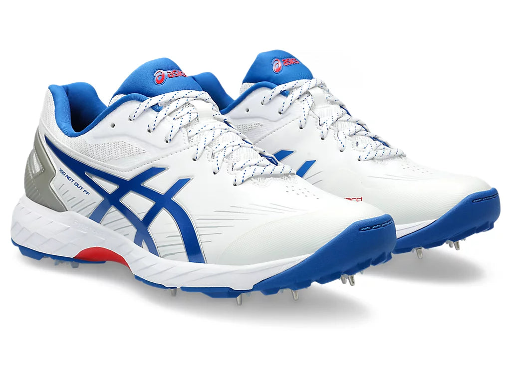 Asics  350 Not Out  White/Tuna Blue_ Cricket Metal Spike Shoe1_-Top_Cricket_Store