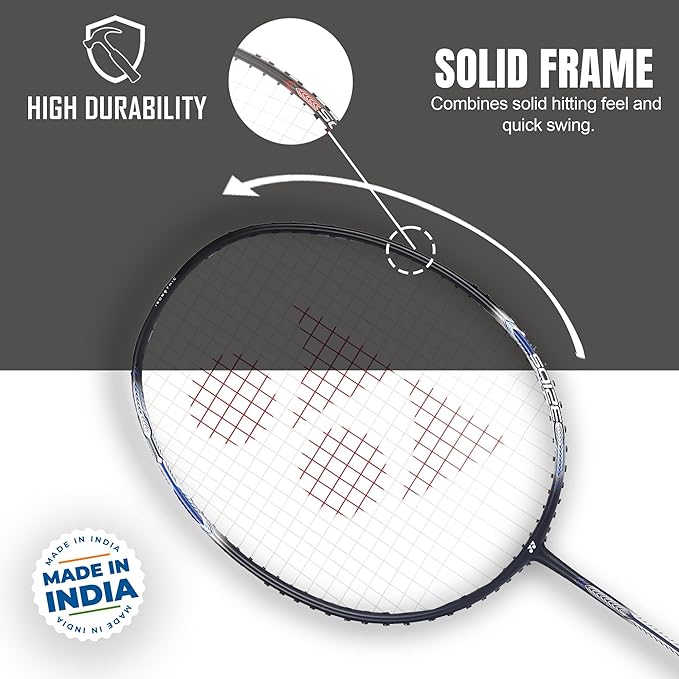 Yonex Astrox Attack 9 Black Badminton Racket Prestrung - Made in India (Black) by Yonex - view 7 - TopCricketStore