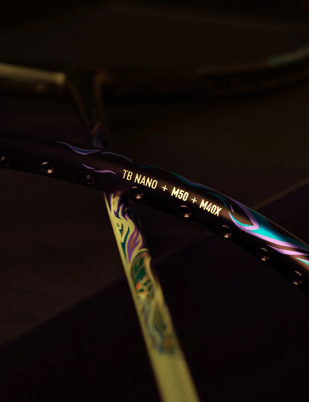Lightweight unstrung Li-Ning Axforce 100 badminton racket