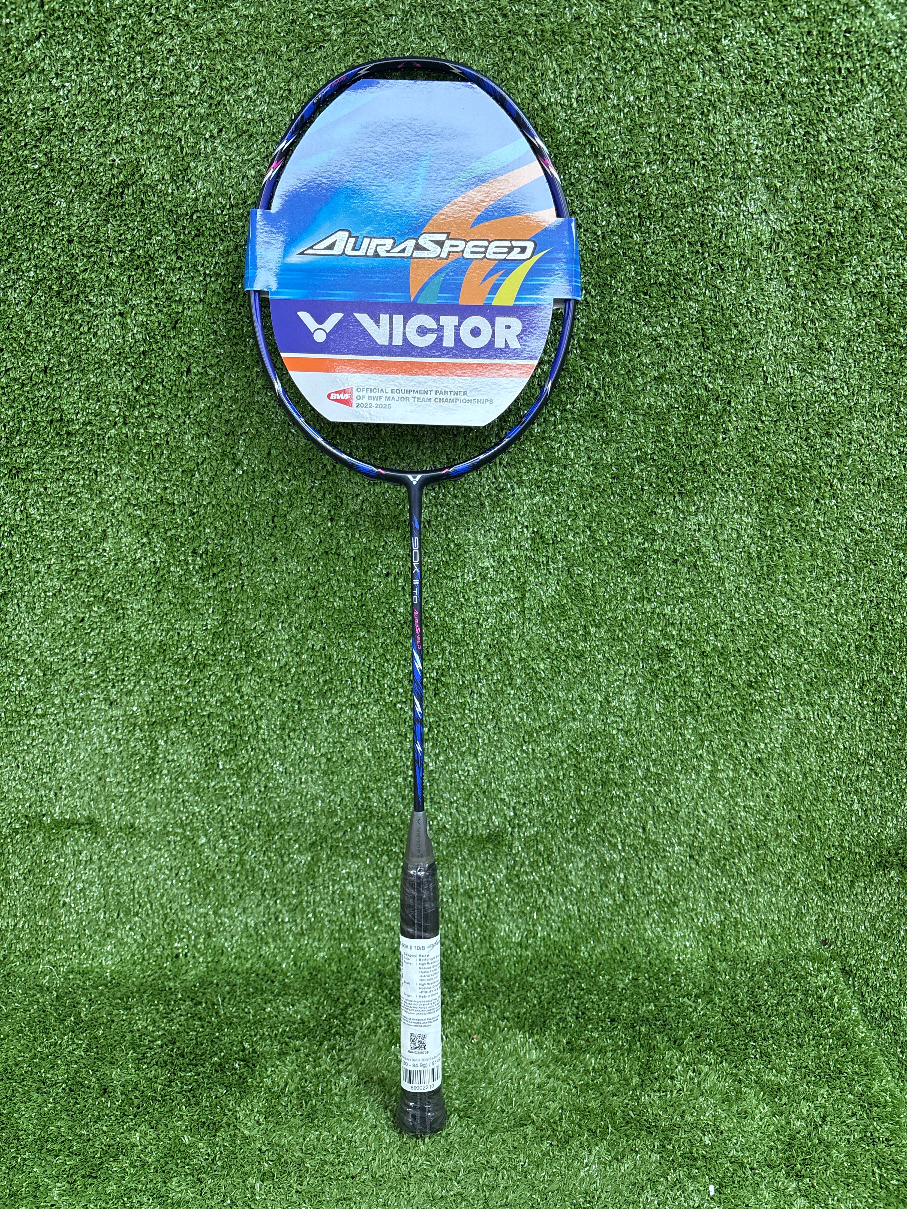 Victor Auraspeed 90K II TD B Badminton Racket - Unstrung by Victor - in-use view - TopCricketStore