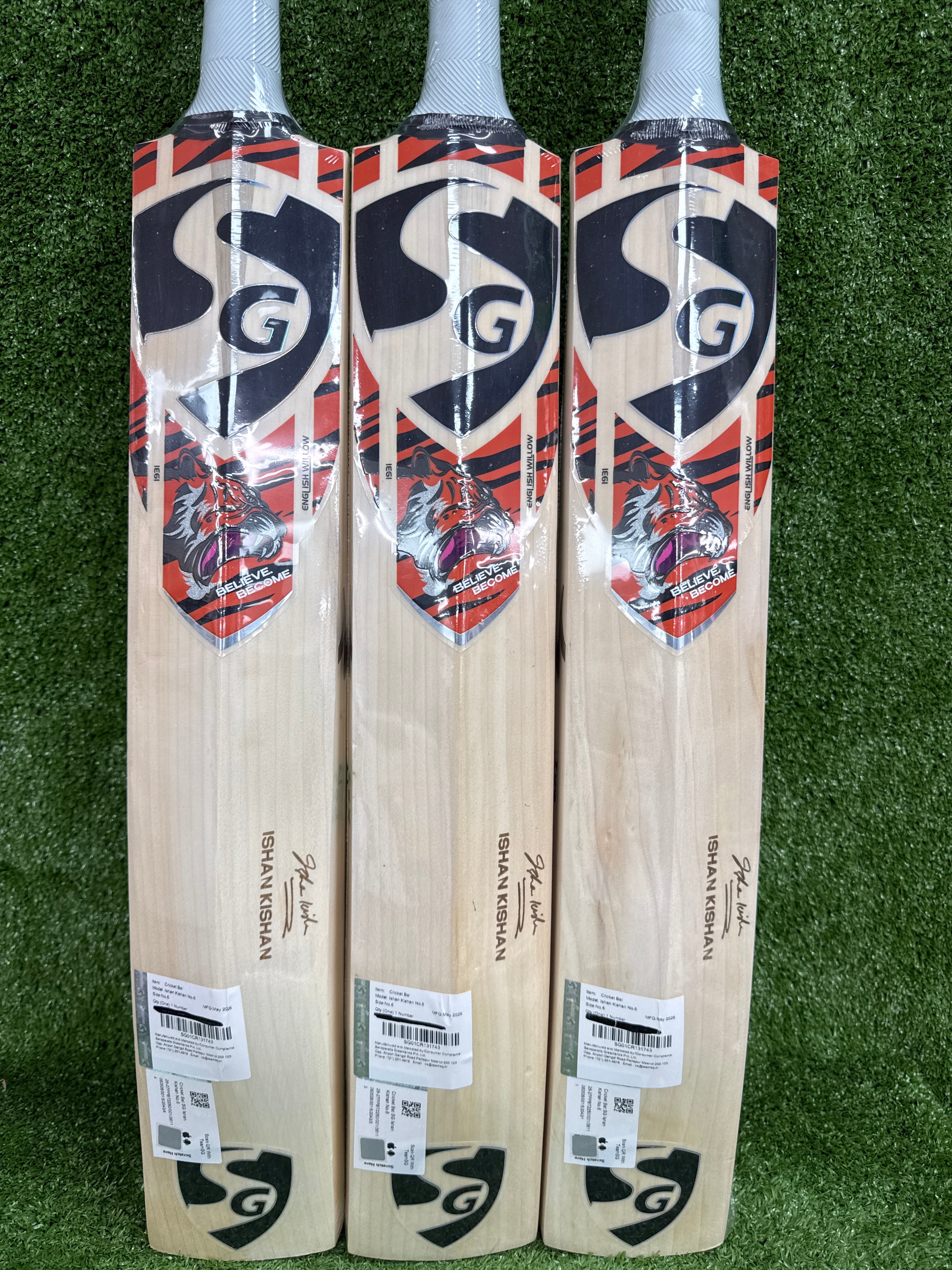 SG Ishan Kishan Junior / Youth English Willow Cricket Bat