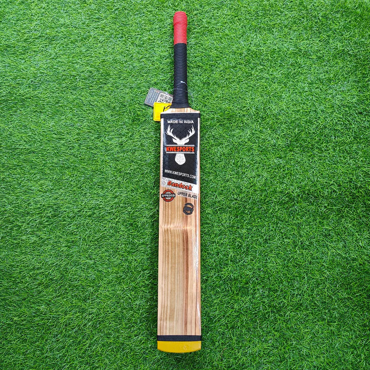 KWE Bandook USA Edition - Double Blade Hard Tennis Ball Scoop Bats by KWE - close-up detail - TopCricketStore