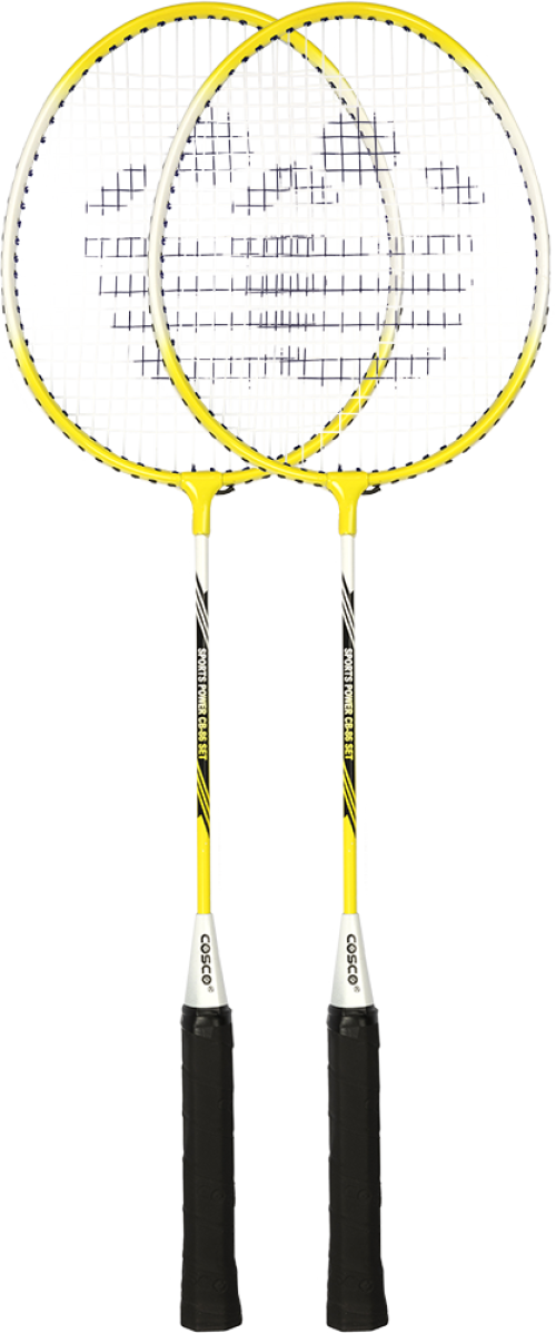 COSCO CB-86 Yellow (2- Badminton Rackets) Prestrung - Made in India - Top Cricket Store
