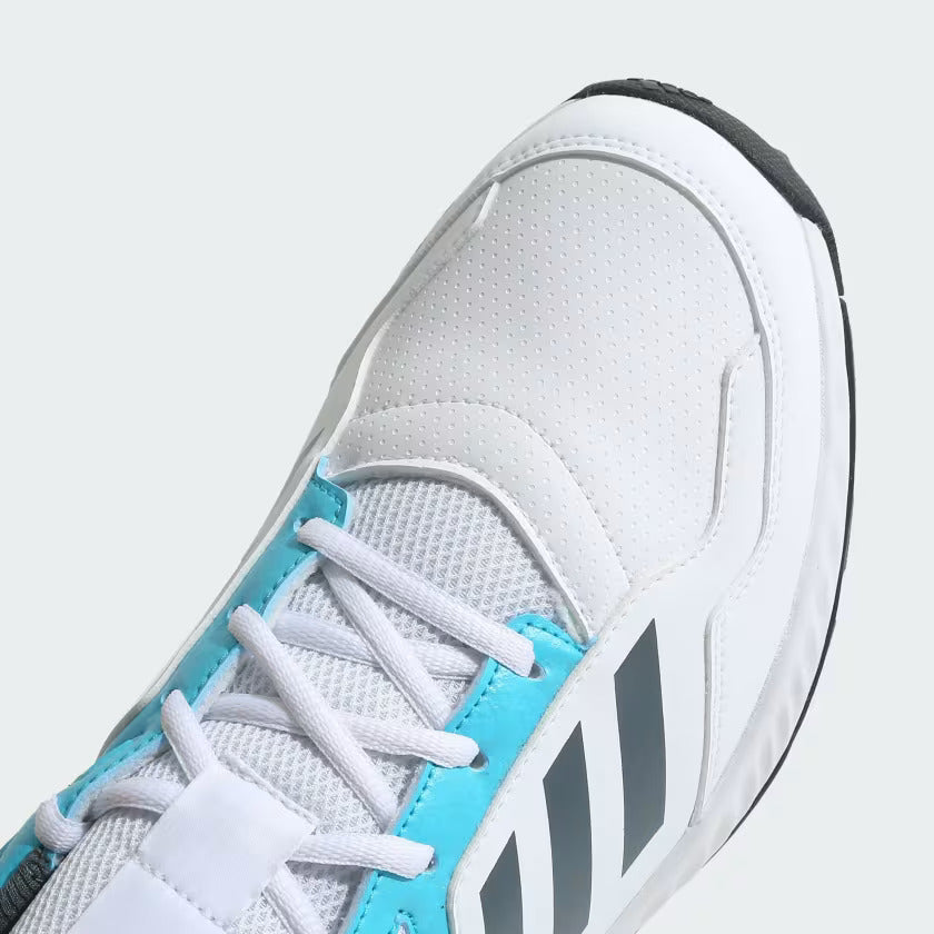 Adidas Cri RiseV2 Cloud White / Blue Oxide / Lucid Cyan Cricket Shoes
