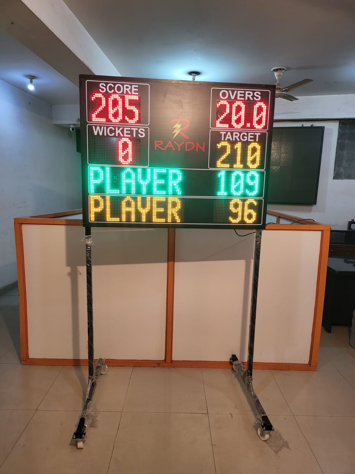 Raydn Digital Cricket Scoreboard with Metal Stand & App Control