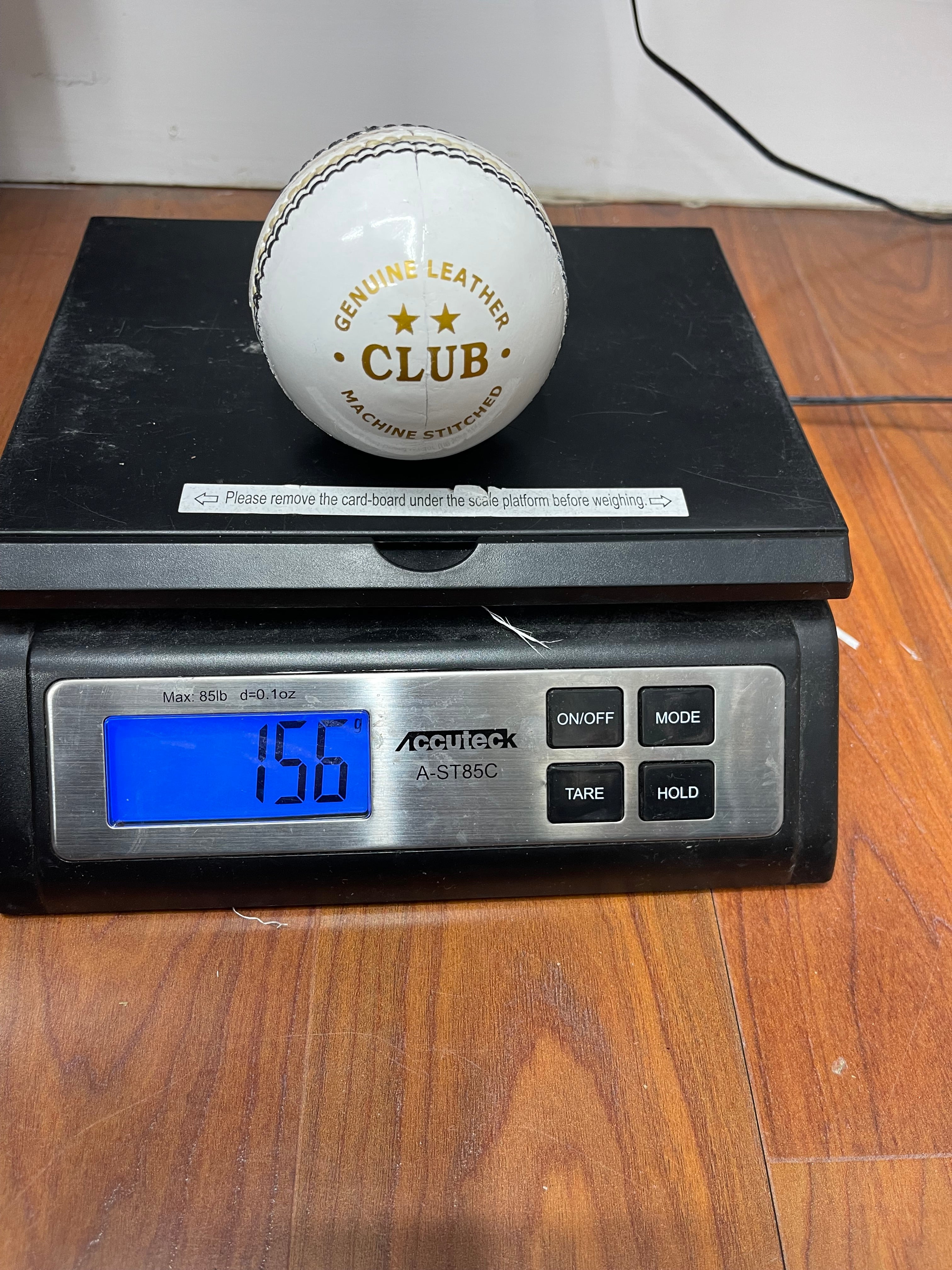 Raydn Club - White Cricket Leather Ball Adult Size 156gms