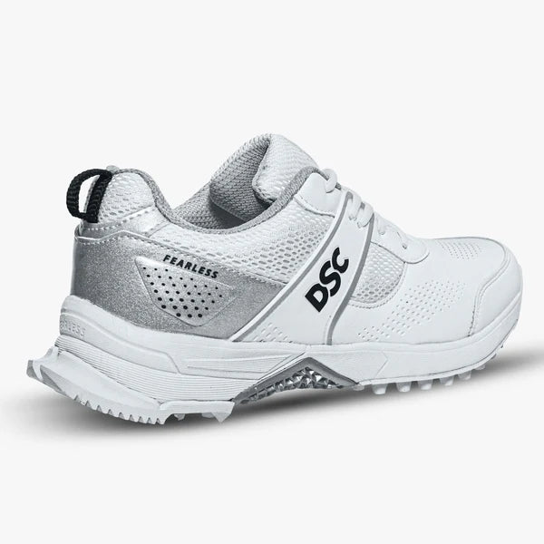DSC Jaffa Neo (White and Silver) Junior / Youth Cricket Shoes