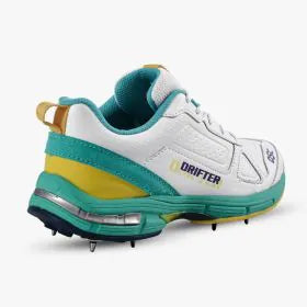 DSC Drifter Sea Green / Yellow Junior Metal Spikes Cricket Shoes by DSC - packaging view - TopCricketStore