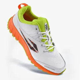 DSC Superstorm (Orange and Lemon) Junior / Youth Cricket Shoes