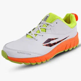 DSC Superstorm (Orange and Lemon) Junior / Youth Cricket Shoes