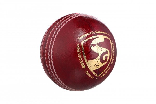 SG Shield 30 Red Cricket Leather Ball by SG - back view - TopCricketStore