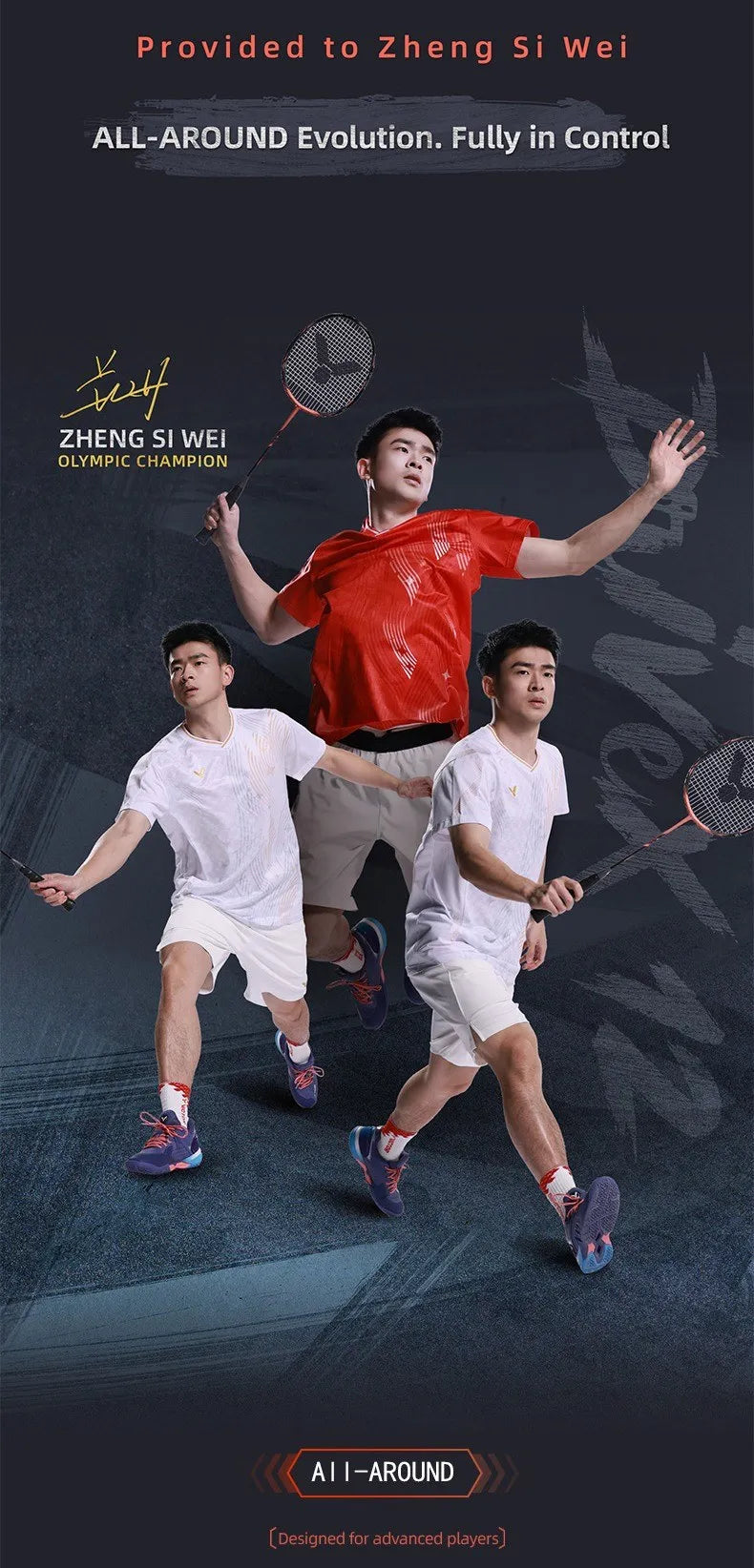Victor DriveX 12 Badminton Racket (Orange) - Zheng Si Wei Edition (4U/G5) by Victor