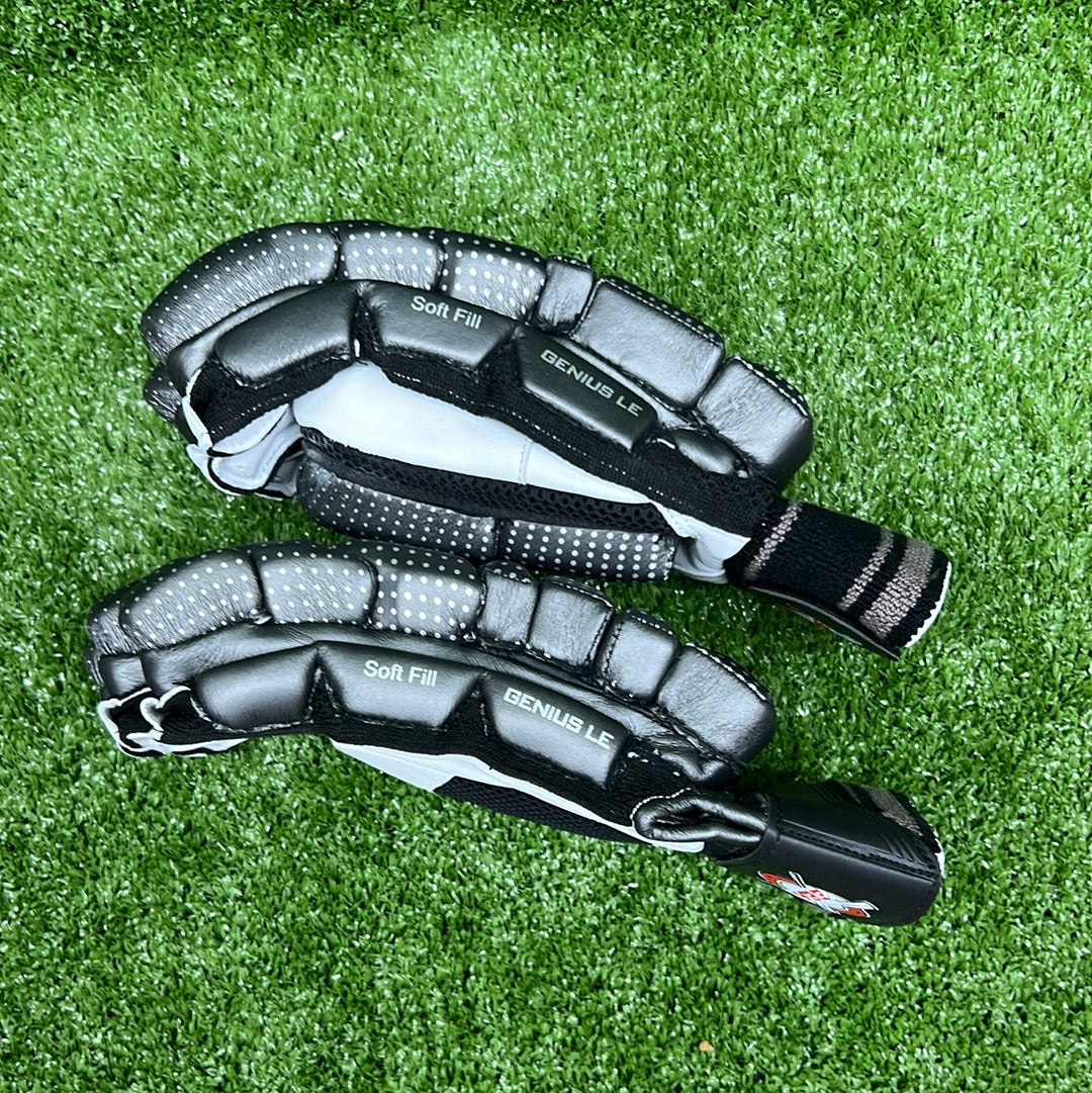 MRF Genius LE Adult Cricket Batting Gloves by MRF - close-up detail - TopCricketStore