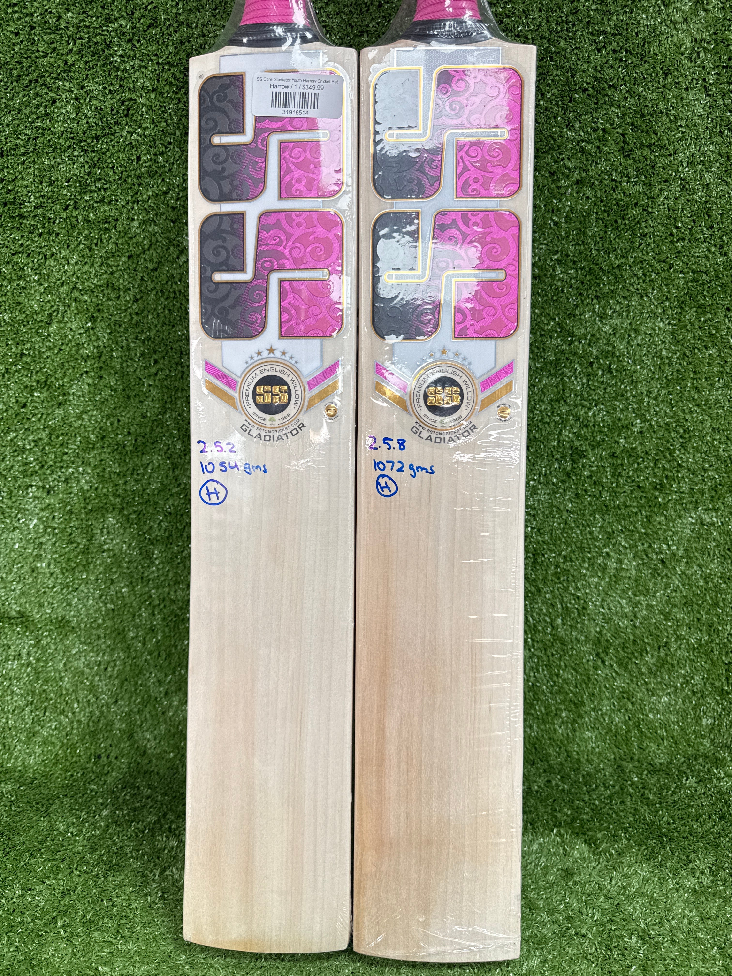 SS Core Gladiator Youth Harrow Cricket Bat by SS - side view - TopCricketStore