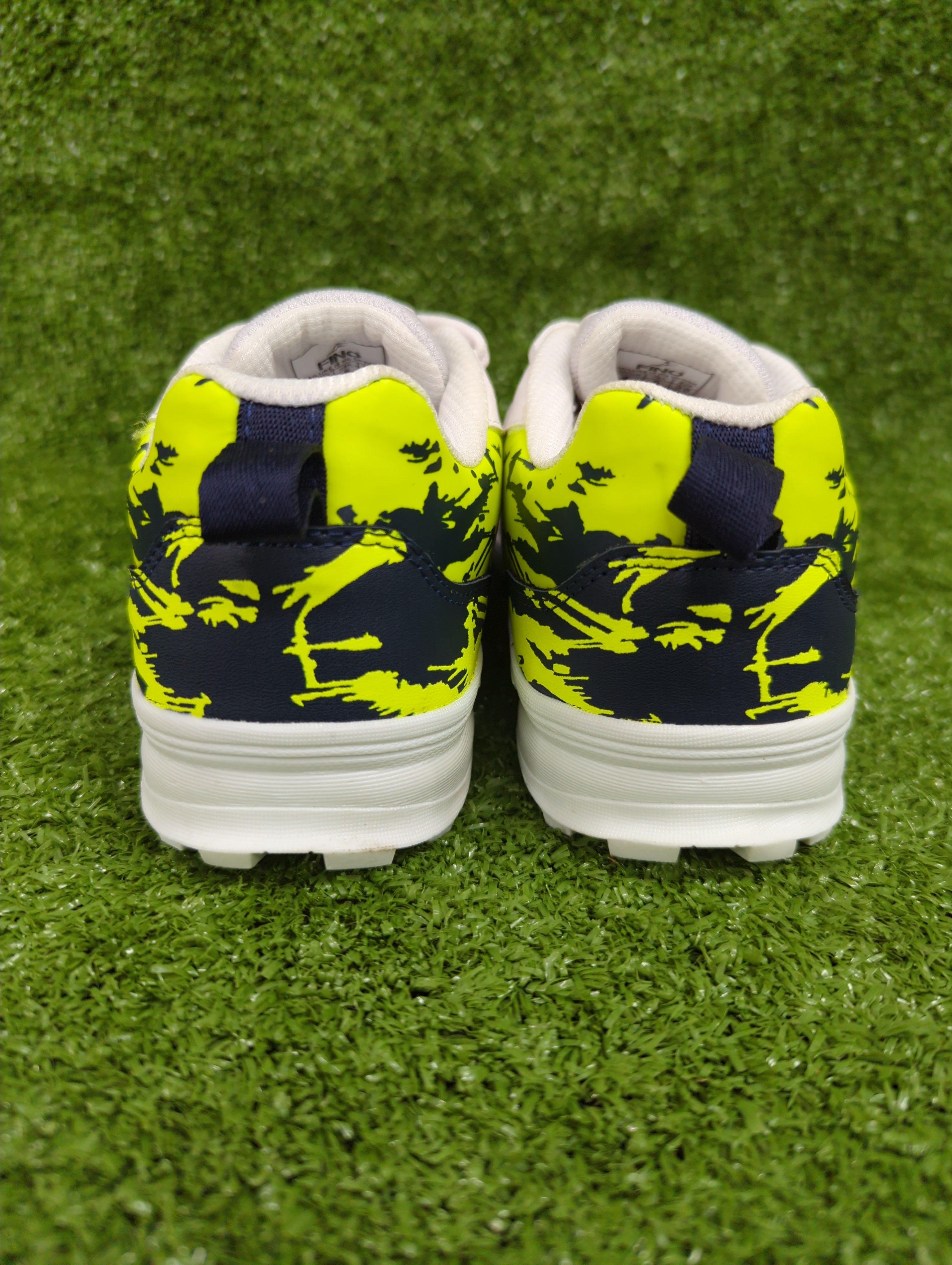 FINO CS-16 Cricket Shoes White Blue and Green-6-Top_Cricket Store