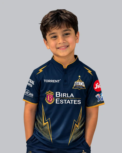 Gujarat Titans Official Match Edition Half Sleeve Kids Jersey - IPL 2026