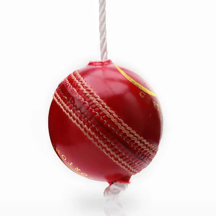 Gortonshire Hanging String Leather Cricket Training Ball - Top Cricket Store