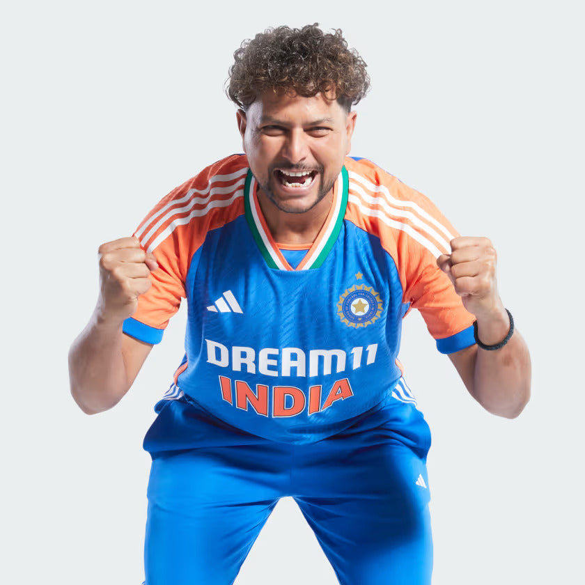 INDIA CRICKET T20 INTERNATIONAL PLAYER JERSEY Dark Blue / True Orange