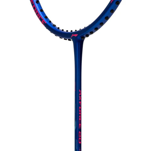 Li-Ning Axforce 20 4U Blue / White Badminton Racket Unstrung by Li-Ning - back view - TopCricketStore