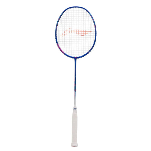 Li-Ning Axforce 20 4U Blue / White Badminton Racket Unstrung by Li-Ning - in-use view - TopCricketStore