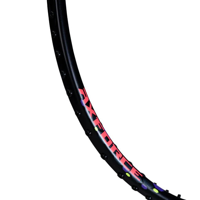 Li-Ning Axforce 40 Black Badminton Racket Unstrung by Li-Ning - in-use view - TopCricketStore