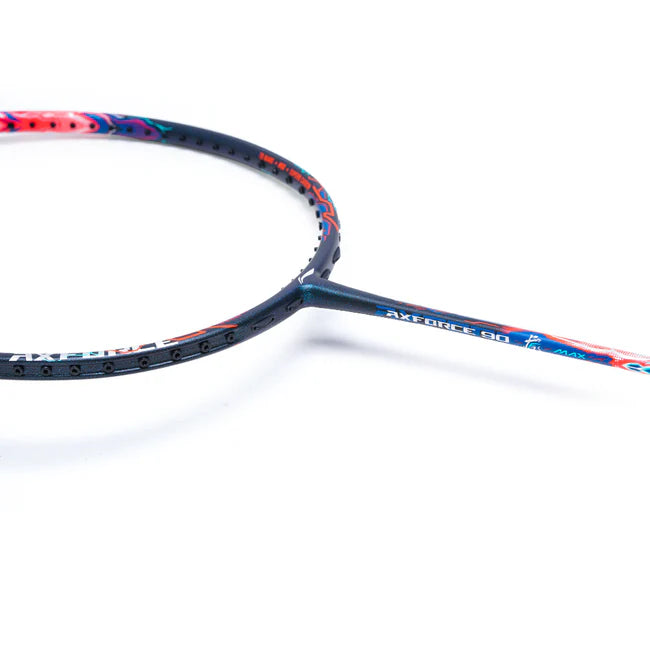Li-Ning Axforce 90 Tiger Max Red Badminton Racket Unstrung by Li-Ning - in-use view - TopCricketStore