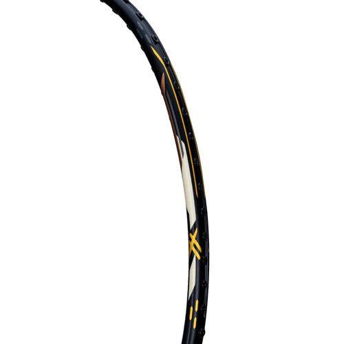 Li-Ning Axforce Blast 4U Black / Gold Badminton Racket Unstrung by Li-Ning - close-up detail - TopCricketStore
