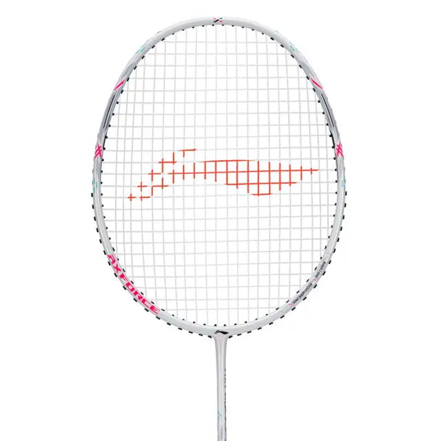 Li-Ning Axforce Cannon White Badminton Racket Prestrung by Li-Ning - close-up detail - TopCricketStore