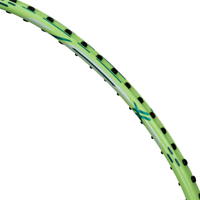 Li-Ning Axforce Cannon Green (Ambrosia) Badminton Racket Prestrung by Li-Ning - in-use view - TopCricketStore