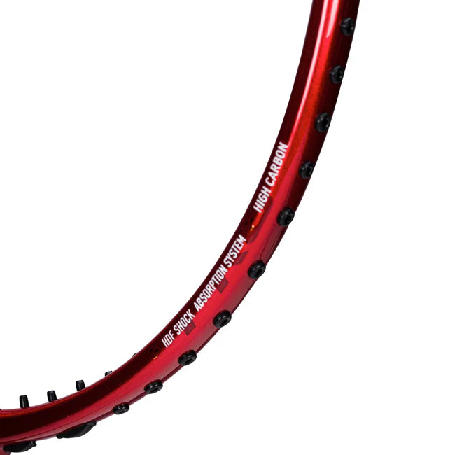 Li-Ning Axforce Cannon Pro 4U Molten Lava Badminton Racket Unstrung by Li-Ning - close-up detail - TopCricketStore