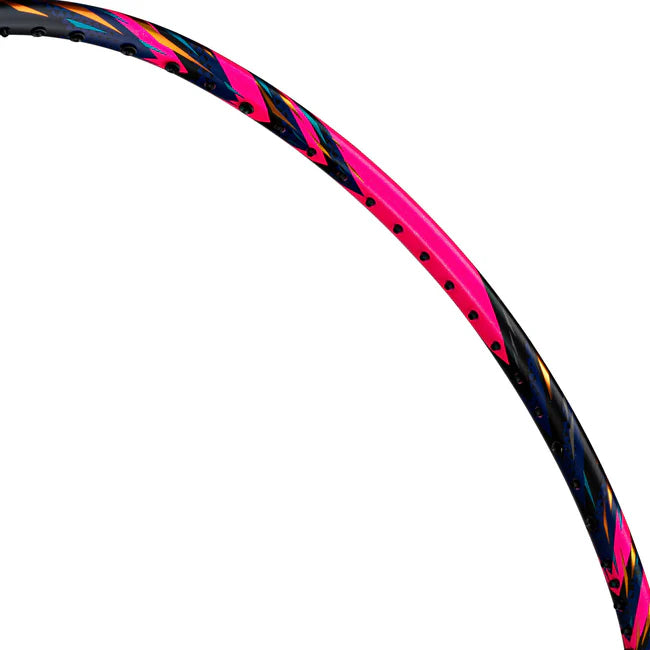 Li-Ning BladeX 900 New (Raspberry) 4U Professional Badminton Racket by Li-Ning - in-use view - TopCricketStore