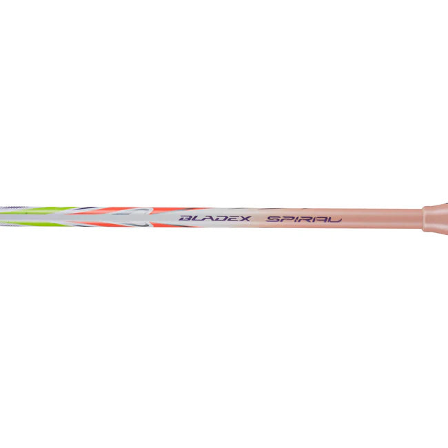 Li-Ning BladeX Spiral 5U Light Smoke Pink Badminton Racket Unstrung by Li-Ning - close-up detail - TopCricketStore