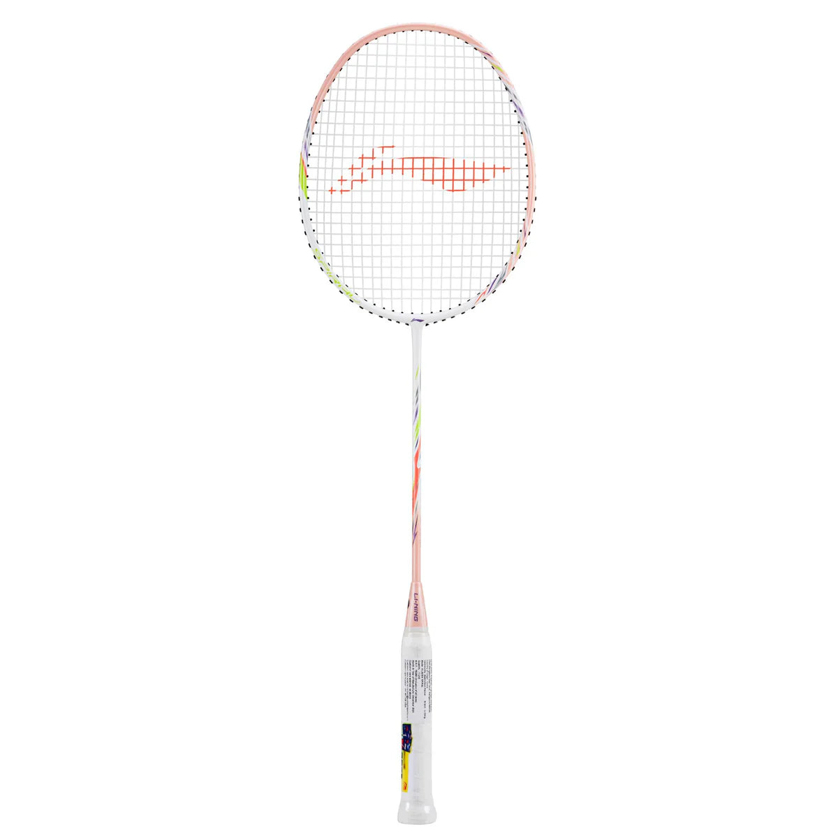 Li-Ning BladeX Spiral 4U Light Smoke Pink Badminton Racket Unstrung by Li-Ning - in-use view - TopCricketStore