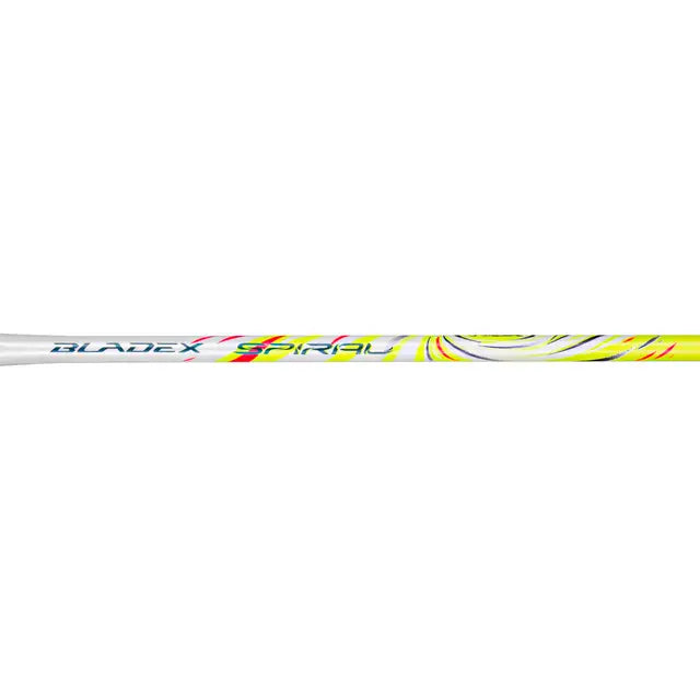 Li-Ning BladeX Spiral Neon Brilliant Yellow Badminton Racket Prestrung by Li-Ning - in-use view - TopCricketStore