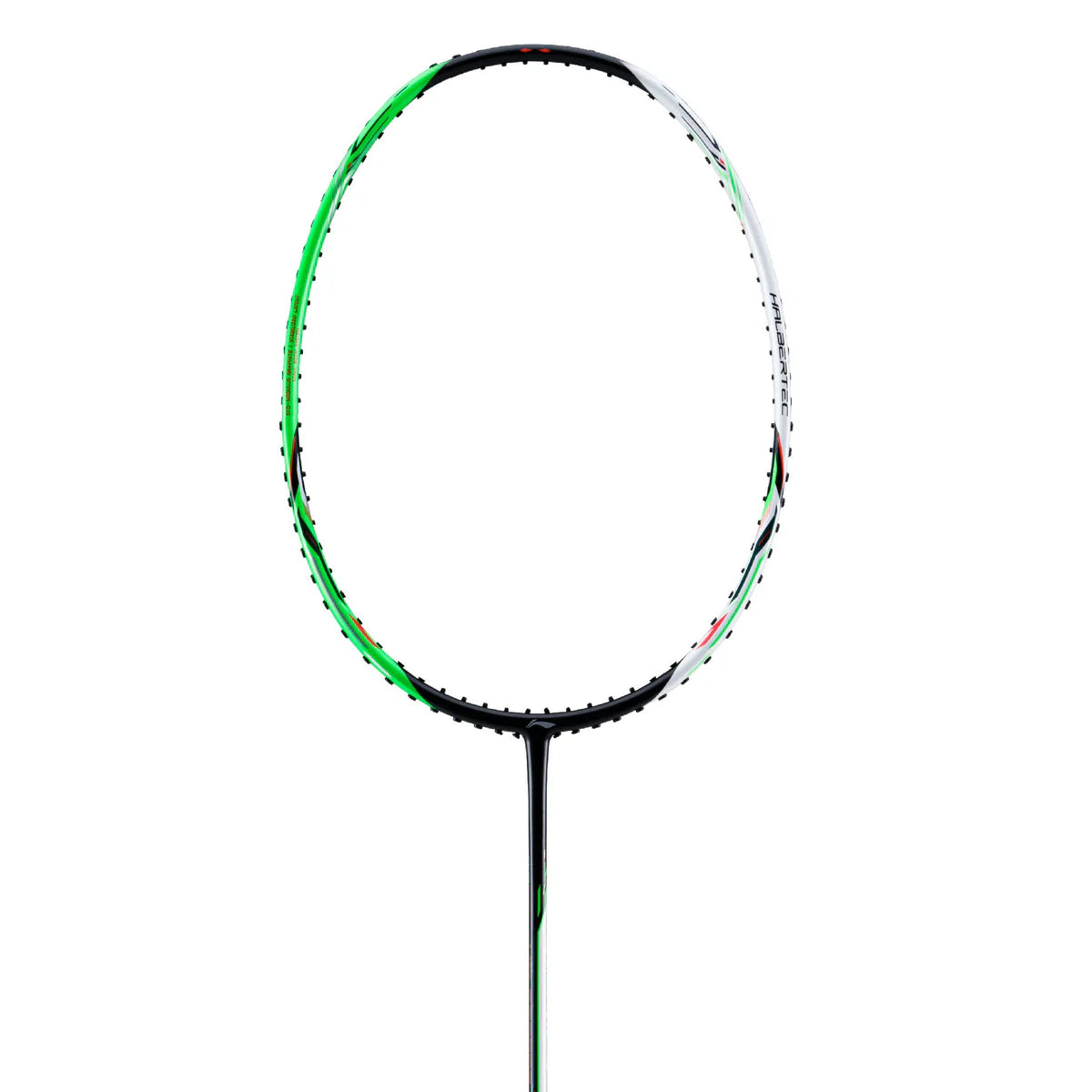 Li-Ning Halbertec 3000 4U Pearl White / Green Badminton Racket Unstrung by Li-Ning - back view - TopCricketStore