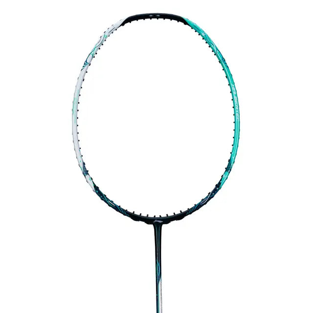 Li-Ning Halbertec 6000 Pearl White / Light Green Badminton Racket Unstrung by Li-Ning - back view - TopCricketStore