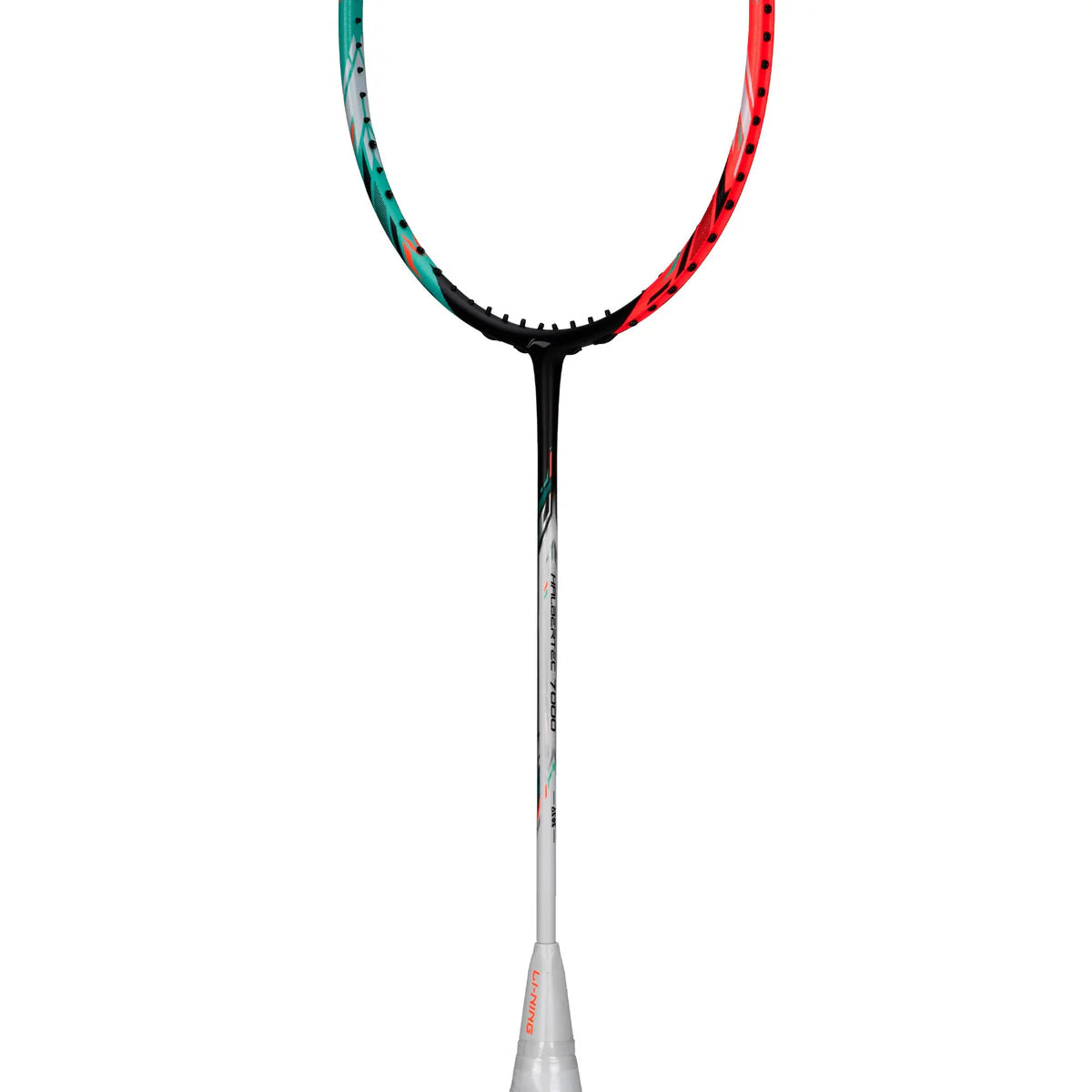 Li-Ning Halbertec 7000 Green / Orange Badminton Racket Unstrung by Li-Ning - back view - TopCricketStore