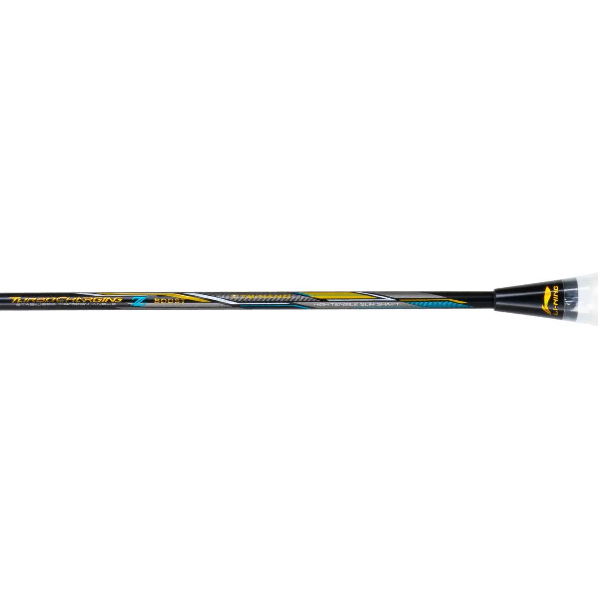Li-Ning Turbo Charging Z Boost Black / Blue / Gold Badminton Racket Prestrung by Li-Ning - packaging view - TopCricketStore