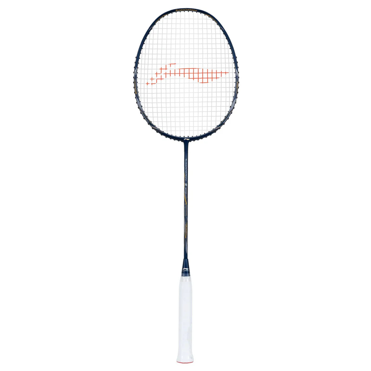 Li-Ning Turbo Charging Z Boost Navy / Silver Badminton Racket Prestrung by Li-Ning - in-use view - TopCricketStore
