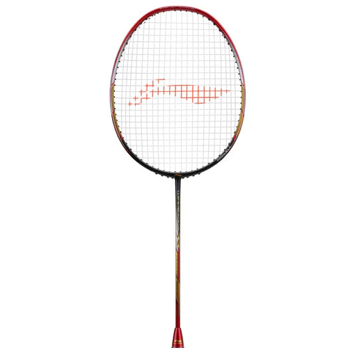 Li-Ning Windstorm 72 Black / Red Badminton Racket Unstrung by Li-Ning - back view - TopCricketStore