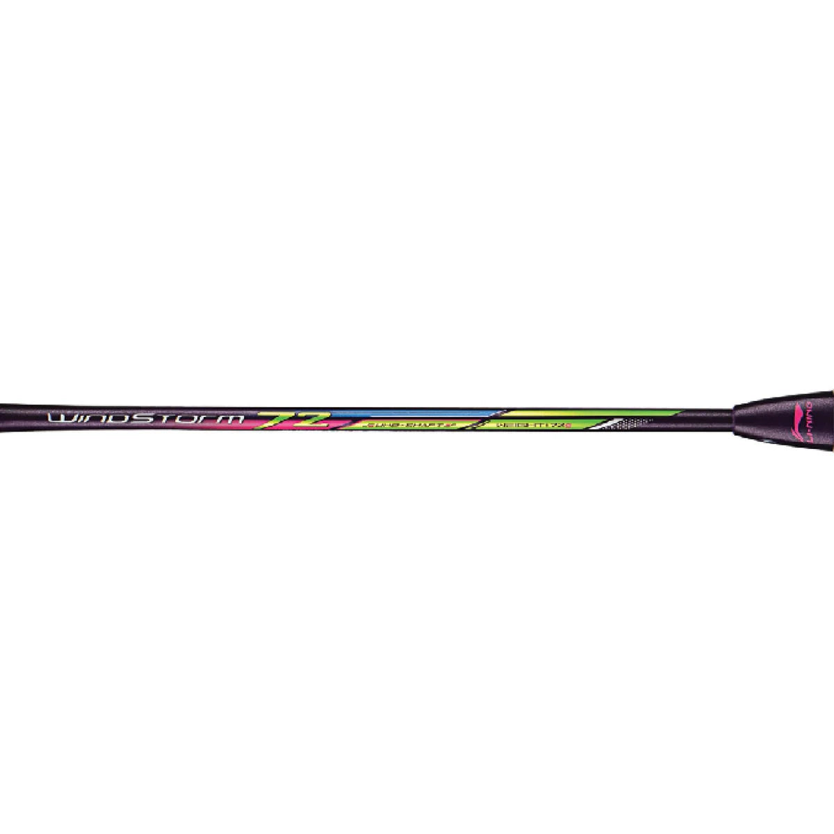 Li-Ning Windstorm 72 Purple / Pink Badminton Racket Unstrung by Li-Ning - close-up detail - TopCricketStore