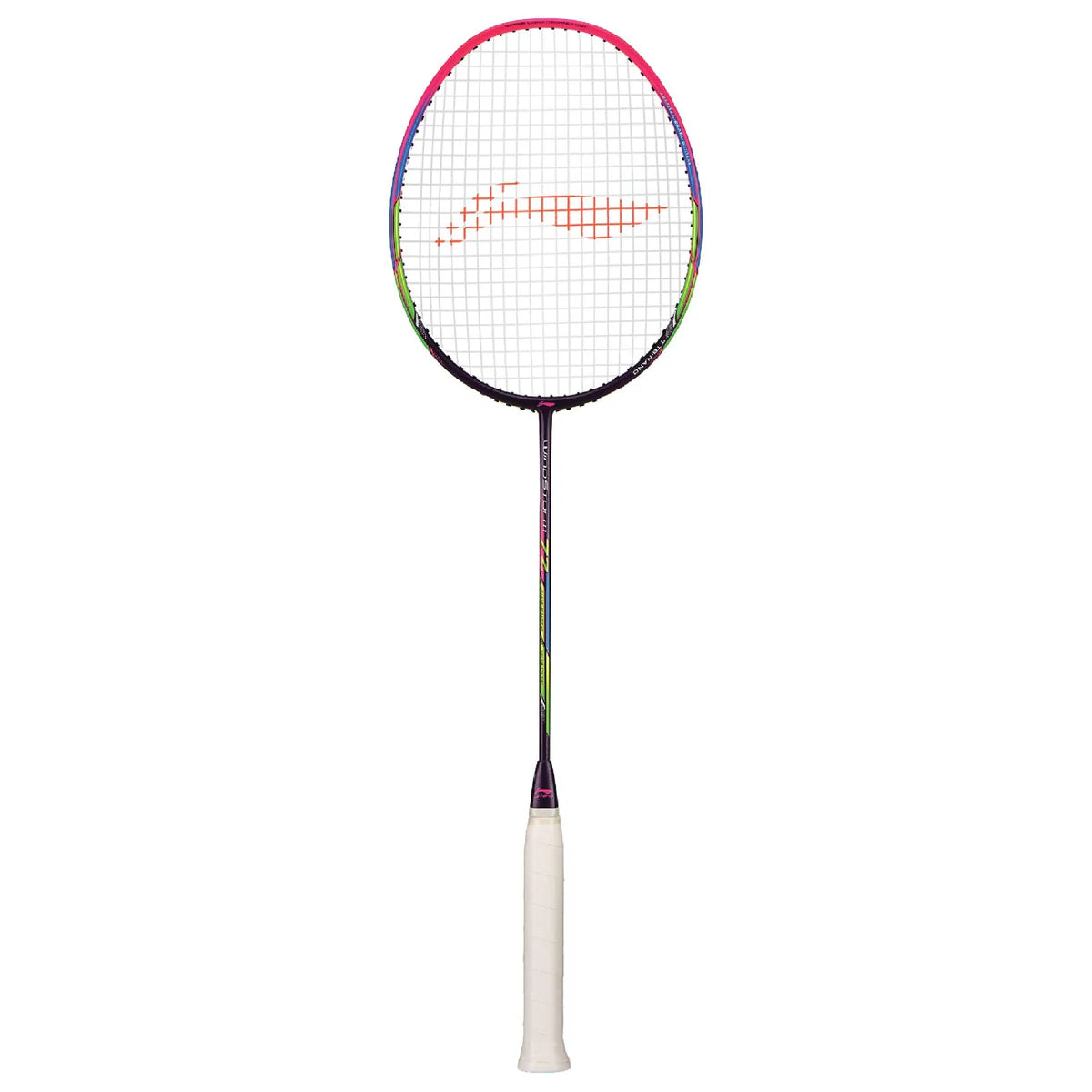 Li-Ning Windstorm 72 Purple / Pink Badminton Racket Unstrung by Li-Ning - in-use view - TopCricketStore