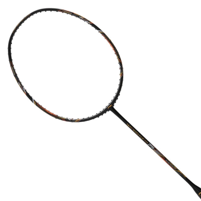 Li-Ning Windstorm 75 S Black / Gold / Copper Badminton Racket Unstrung - Made in China